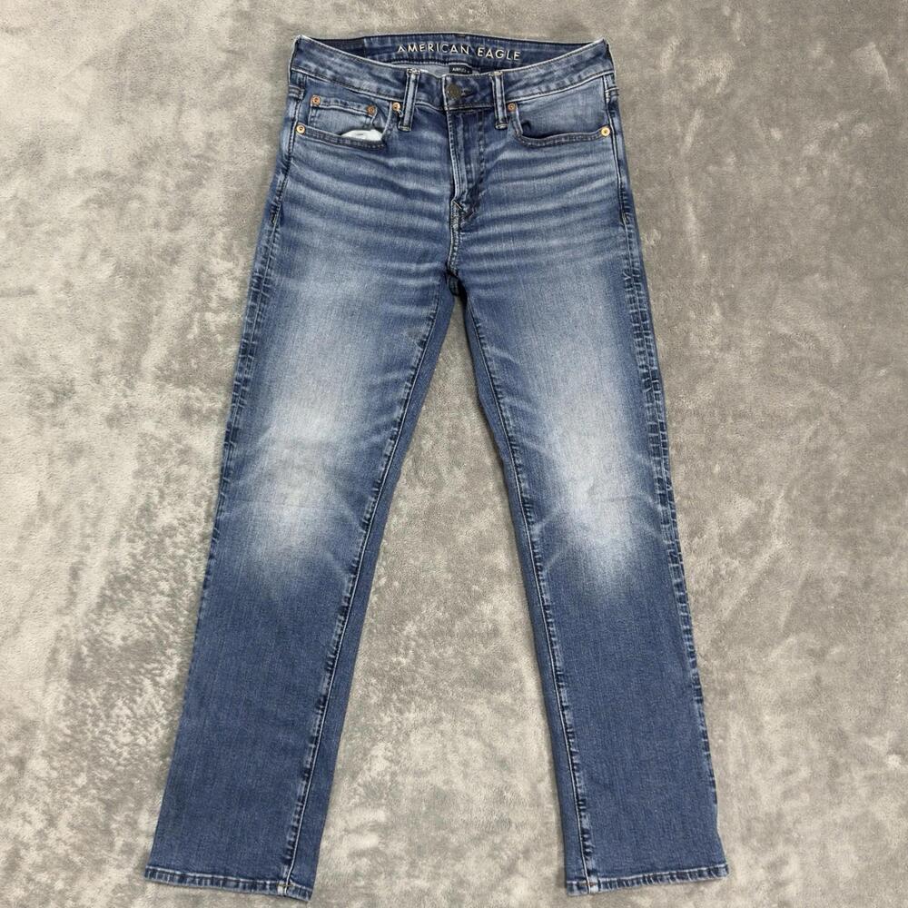 American Eagle Jeans Mens 29x32 Blue Original Boot Cut‎ Medium Wash Western Wide